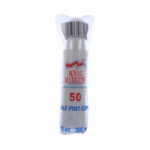 Half Pint Cups - ROYAL MARKETS Pack of 50 | CUPHALF1